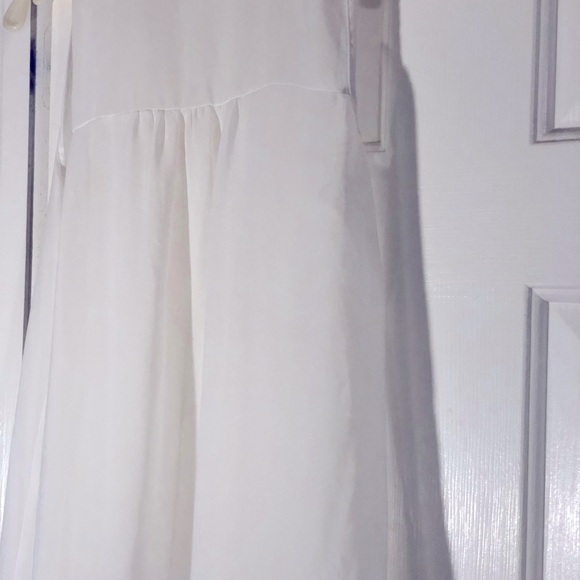 Women Sheer Short Sleeve Button Down Blouse - Picture 4 of 4